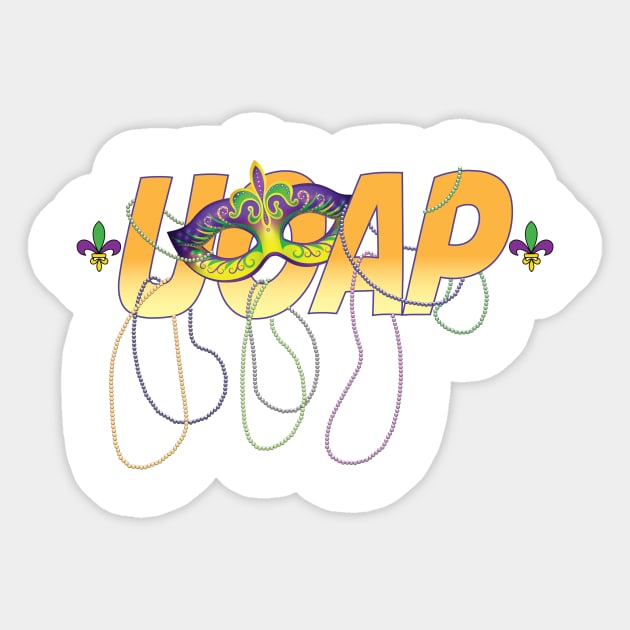 Universal Mardi Gras Sticker by DreadfulThreads